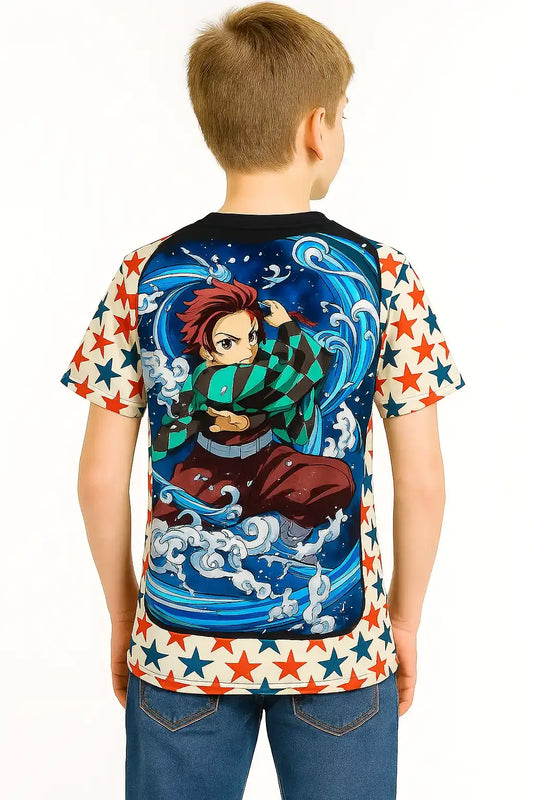 Kids AOP Tanjiro Sports T-Shirt - MORFY