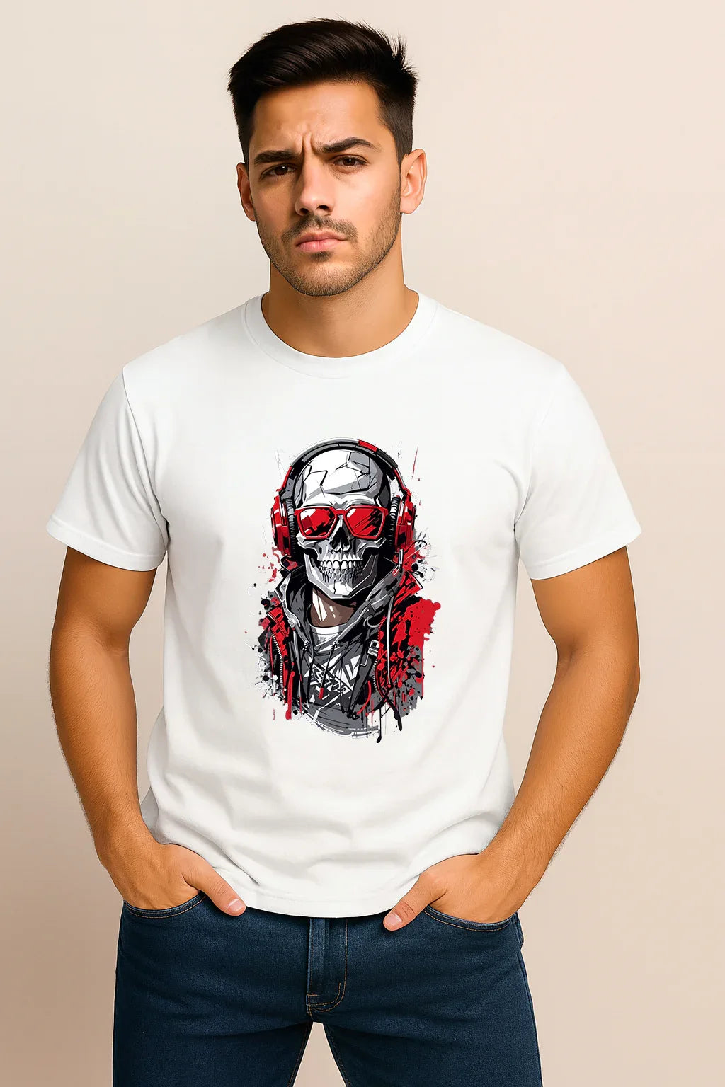 Unisex Cyber Skull T-Shirt - MORFY