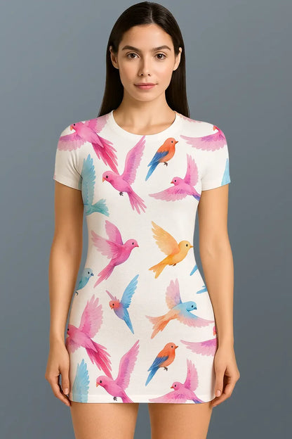 Parrot T-Shirt Dress - MORFY