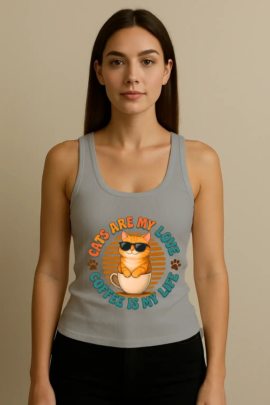 Cat Lovwers Tank Top - MORFY