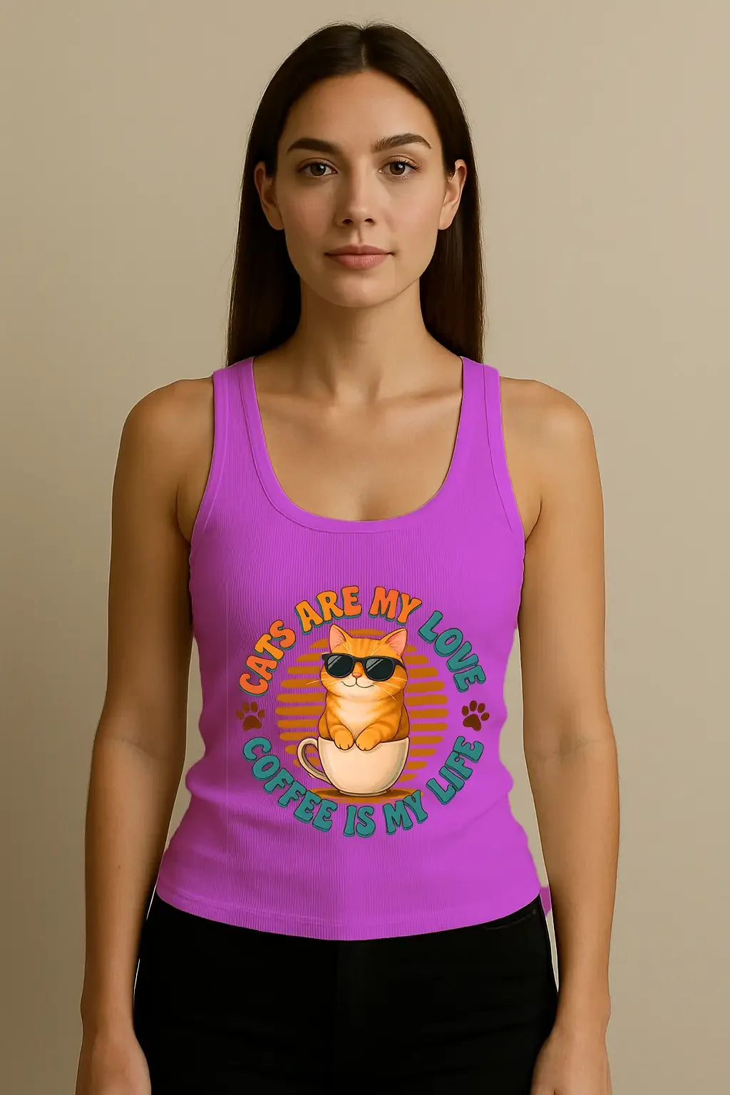 Cat Lovwers Tank Top - MORFY