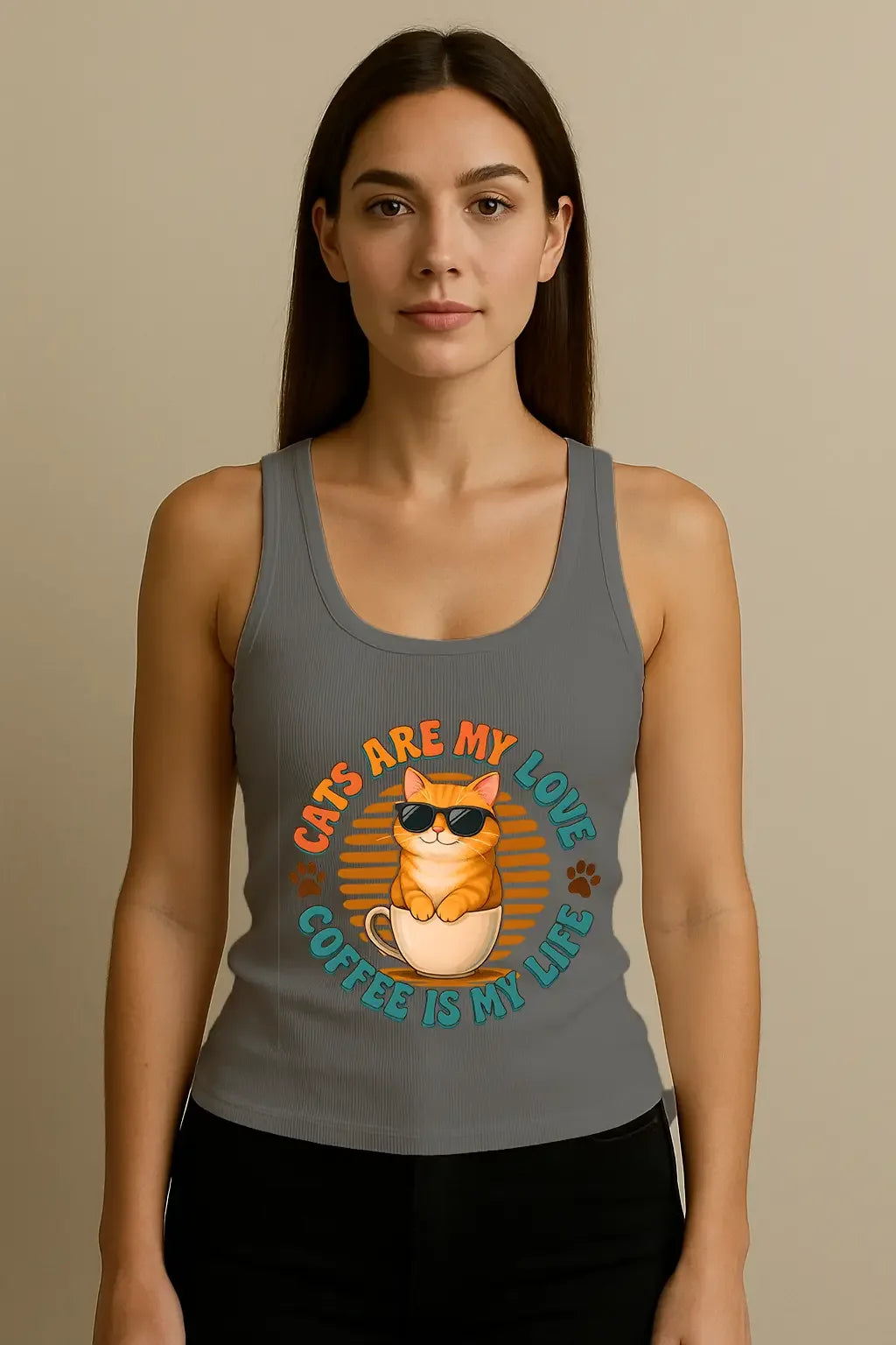 Cat Lovwers Tank Top - MORFY